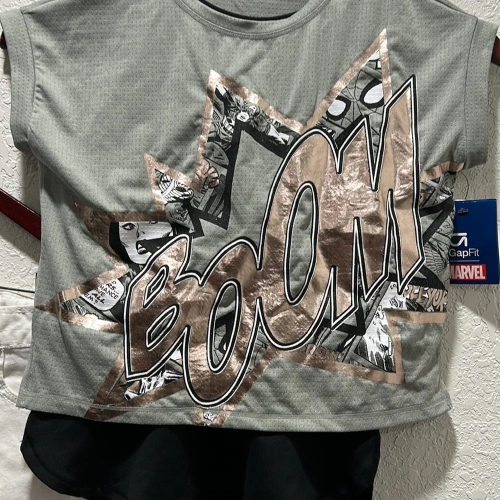 Gap fit and peek dungarees white & gray girls set size 8 GUC..